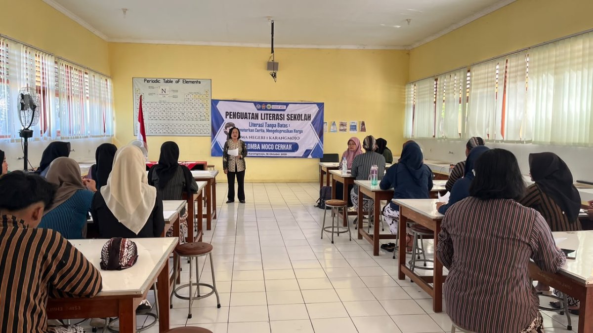 Melestarikan Budaya dan Literasi, SMAN 1 Karangmojo Gelar Lomba Moco Cerkak 