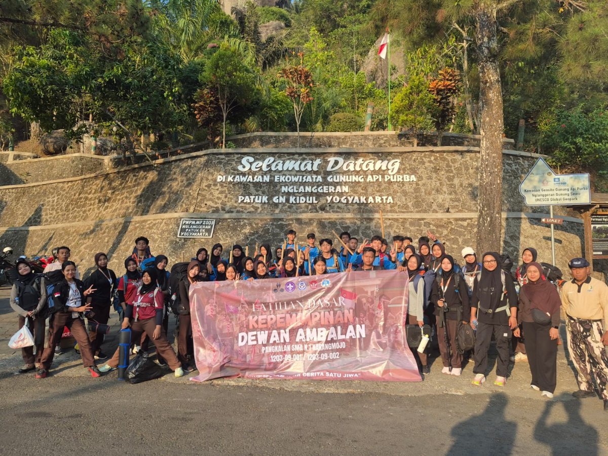 Tanamkan Jiwa Kepemimpinan dan Kemandirian, Dewan Ambalan SMAN 1 Karangmojo Gelar LDK di Ekowisata Gunung Api Purba Nglanggeran